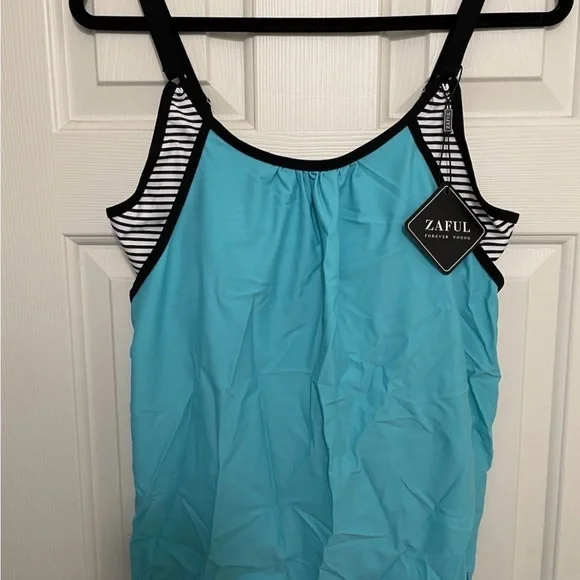 ZAFUL Plus Size Two Piece Tankini Swimsuit Women’s Size XXL High Waisted Bottoms - Picture 2 of 12